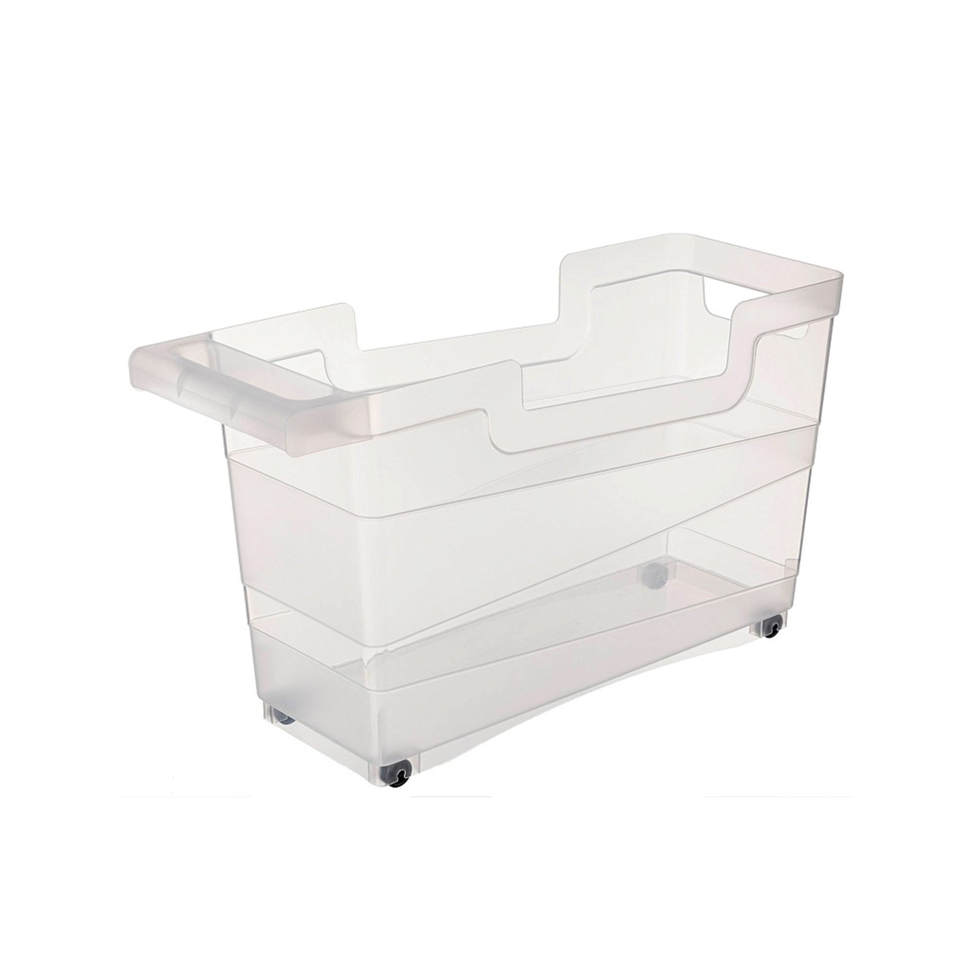 Տարա թափանցիկ բռնակով/անիվներով Tule 